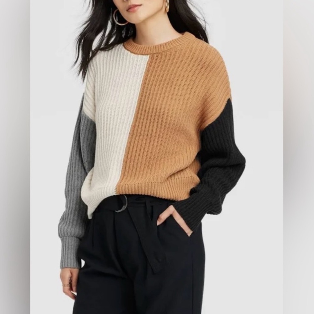 B2G1 FREE! Crewneck Colorblock A New Day Sweater